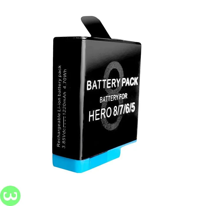 GoPro Rechargeable Li-Ion Battery for HERO 8/7/6/5 Black Price in Pakistan - W3 Shopping